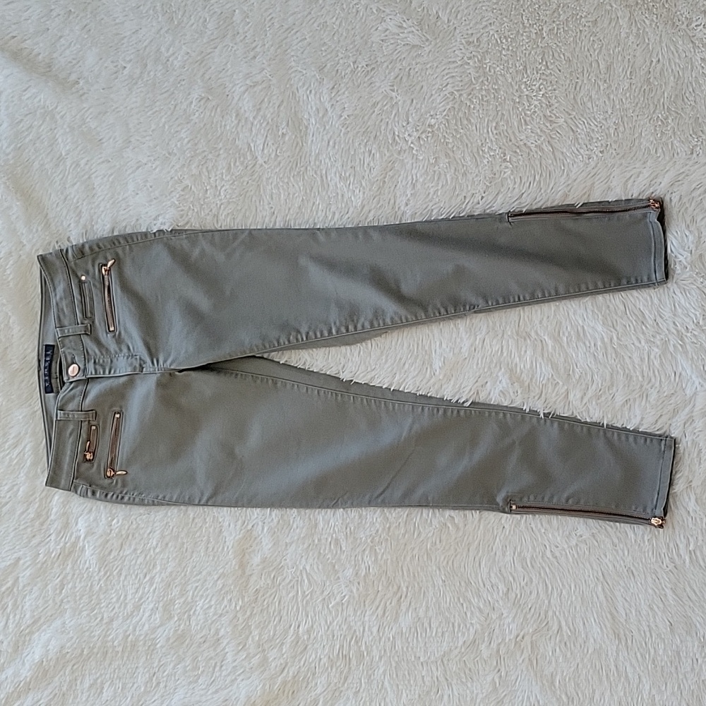 Tinsel Skinny Jeans Ankle Zippers Tan Womens Size 26